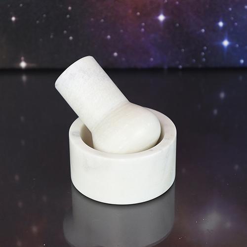 White Marble Mortar and Pestle