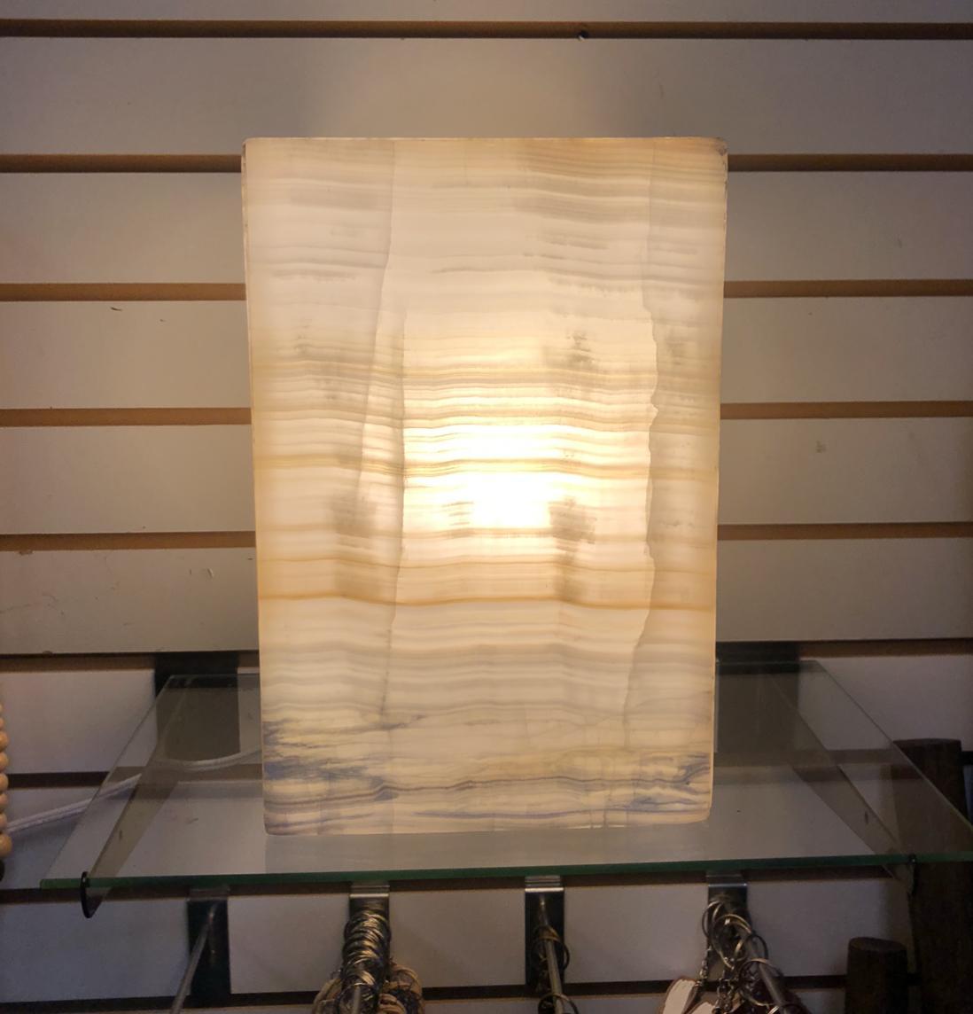 White Onyx Prism Lamp