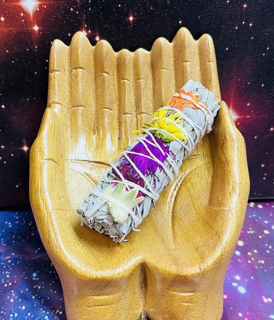 White Sage w/ Joyful Flower 4"