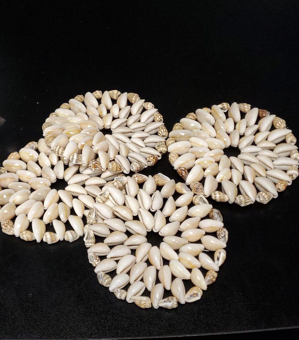 Cowrie Shell Coasters (4 Pack)