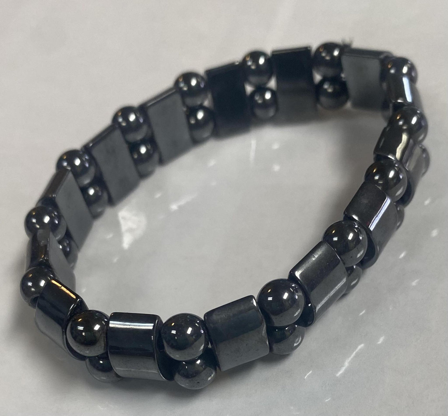 Hematite Dot-Dash Bracelet